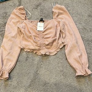 Forever 21 cropped long sleeve shirt